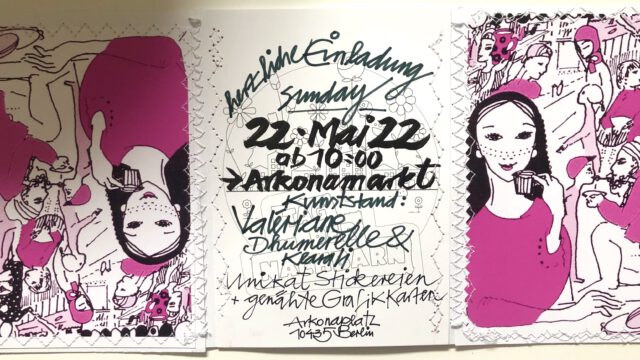 22. Mai 22 KunstStand ArkonaMarkt Valériane Dhumerelle & Klara Li