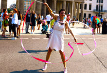 6.9.2025 rainbow silk ribbon dancers mother earth cultur parade